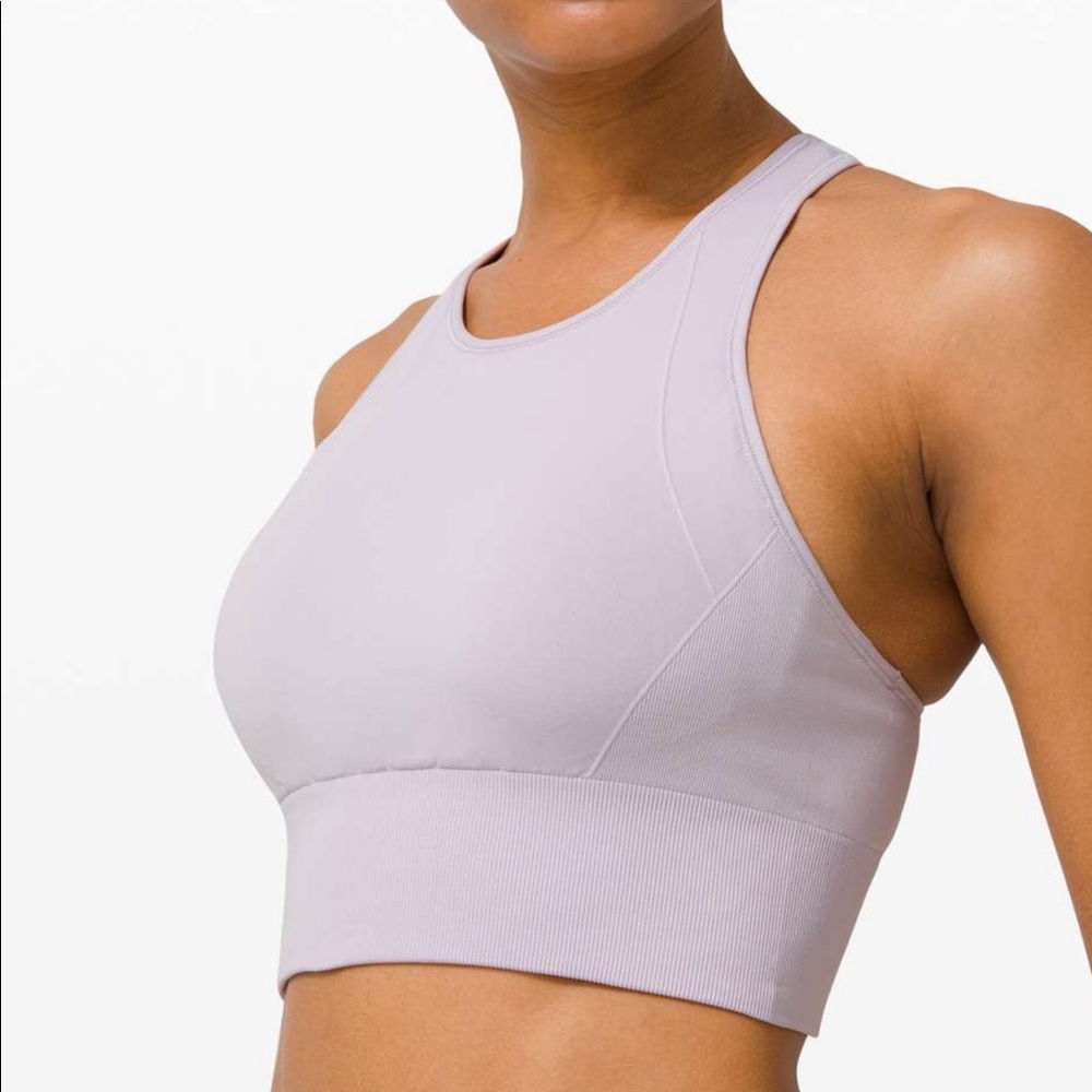 Lululemon Ebb to Train Bra sz 4 medium support soft lilac